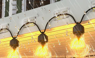 string lights on clips outside a house