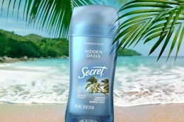 a blue stick of deodorant