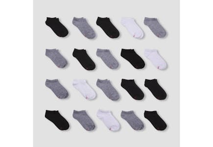 Hanes Kids' No-Show Socks Set