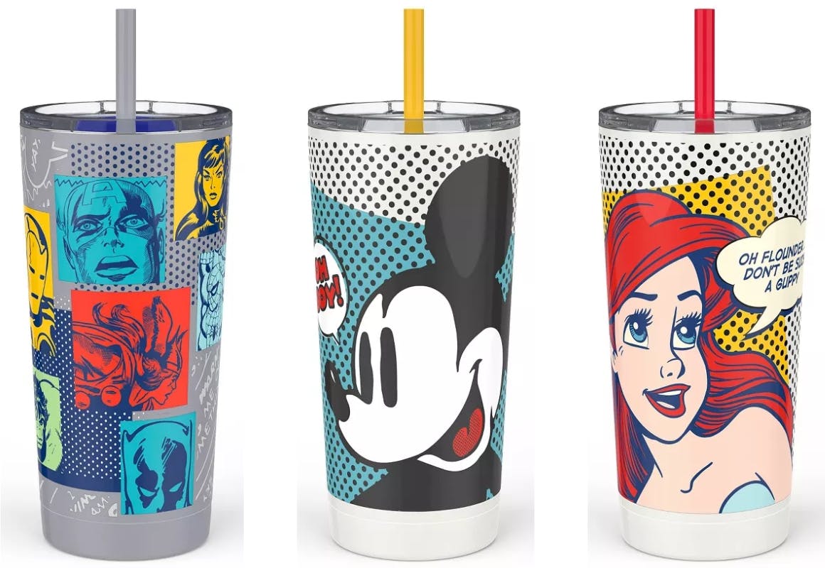 3 Disney Straw Tumblers