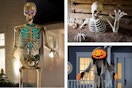 giant skeletons and halloween decorations