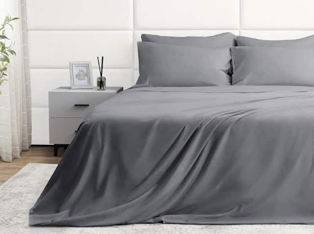 Microfiber Queen 6-Piece Sheet Set, Just $11.99 on Amazon card image