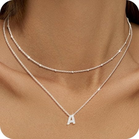 Initial Necklace Set