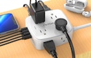 plugs plugged into a surge protector