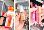 collage image of maybelline, loreal, and nyx makeup