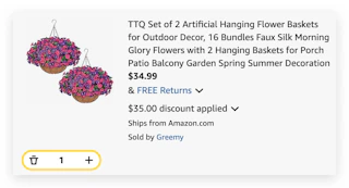 Artificial Hanging Flower Baskets