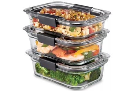 Rubbermaid Brilliance Airtight Glass Container Set