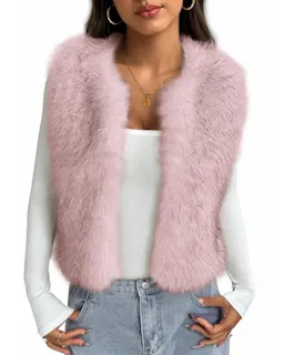 BTFBM Women's Faux Fur Vest