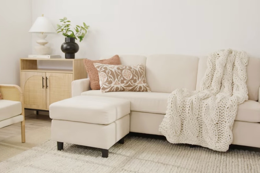 Best Choice Products Sectional Sofa With Ottoman Bench