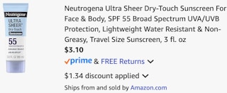 amazon-neutrogena-sunscreen-cart
