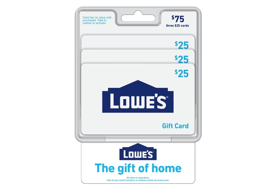 Lowe's $25 Gift Card Pack