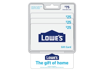 Lowe's $25 Gift Card Pack