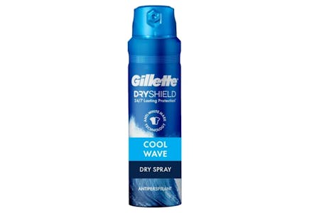 2 Gillette Dry Spray Deodorants