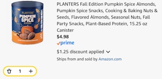 Planters Pumpkin Spice Almonds