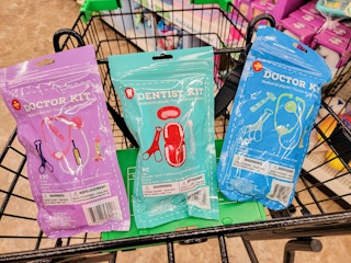 doctor and dentist playsets in a cart