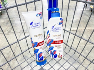 Head & Shoulders Supreme Shampoo and Conditioner in Walmart shopping cart