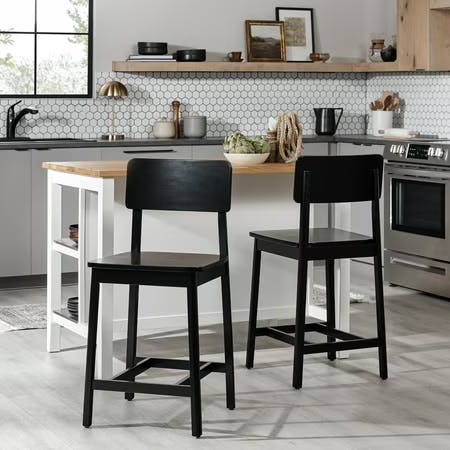 Wood Counter Stool Set