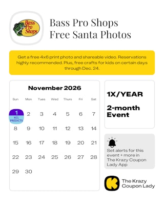 bass pro santa photos start date 2026