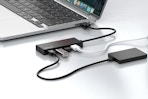 a usb port plugged into a laptop