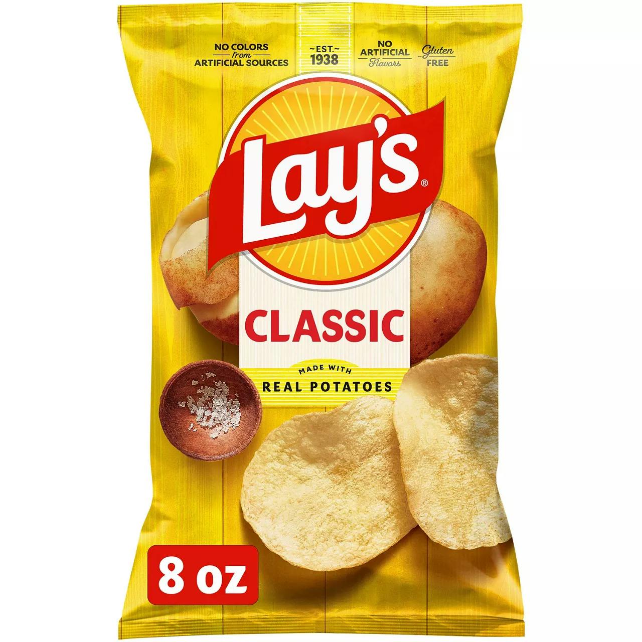 2 Lay's Potato Chips Bags