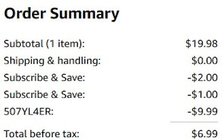 an amazon order summary ending in $6.99