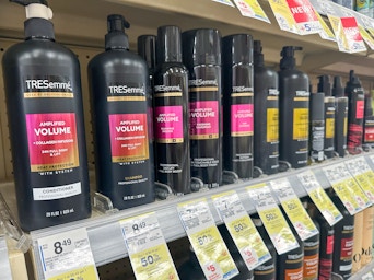 tresemme hair care on walgreens shelf