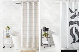 target room essentials shower curtain set collage