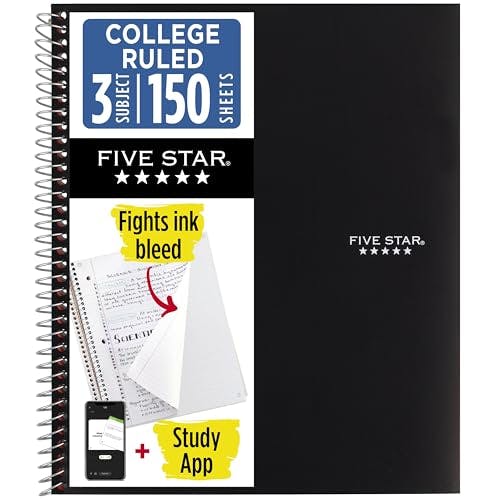 Five Star 3-Subject Notebook