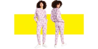 a women wearing matching sets in different prints