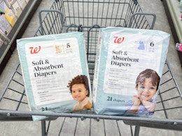 walgreens brand diapers in cart