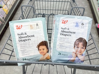 walgreens brand diapers in cart