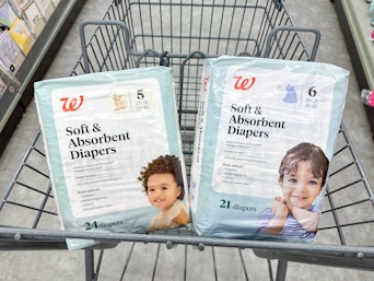 walgreens brand diapers in cart