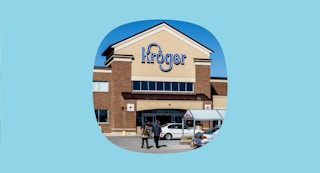 the exterior of a kroger store