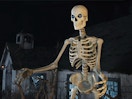 Home Depot's 2024 animatronics in a spooky setting: Skelly
