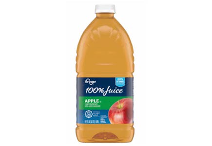 2 Kroger Apple Juice Bottles