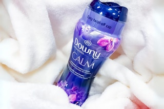 Downy Infusions beads on bedding material