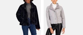 reversible faux fur jacket