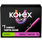 Kotex Click 128-Count Compact Tampons 