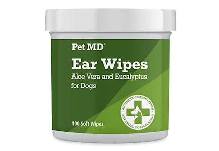 Pet MD Dog Ear Cleaner Wipes