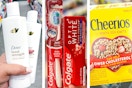 collage with dove, colgate, cheerios
