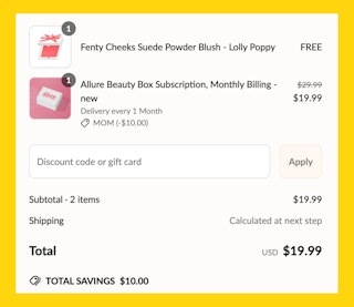 Allure May Beauty Box Fine Print