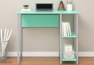 walmart mainstays metal student desk stock photo