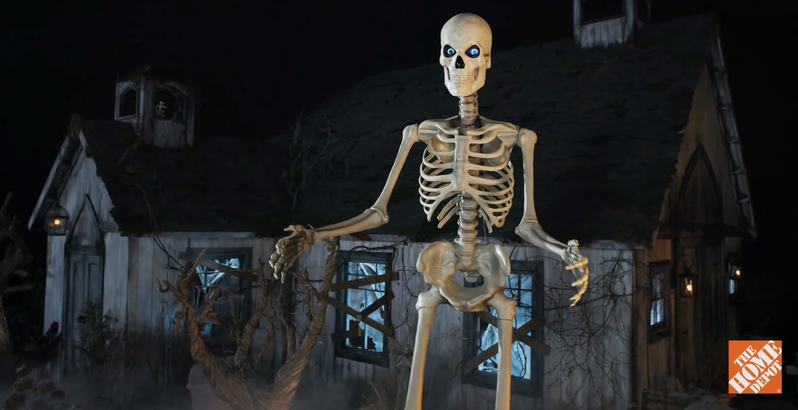 Home Depot Skeleton In Stock On July 13 At 6 A M ET The Krazy   Skelly The Giant Skeleton Home Depot Halloween Decorations Video Stills Official Media Product Featured 1675351991 167535199 