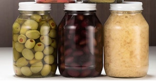 glass mason jars stacked up