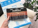 Duracell batteries  on prime bag