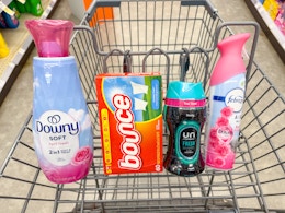 downy febreze bounce items in walgreens cart
