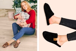 Walmart women's memory foam fuzzy slippers