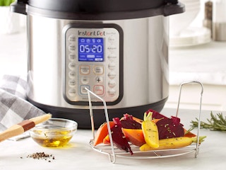 root vegetables on instant pot metal roasting rack