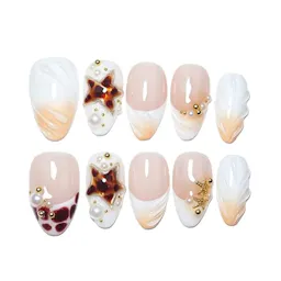 Handmade Short Almond Press On Nails
