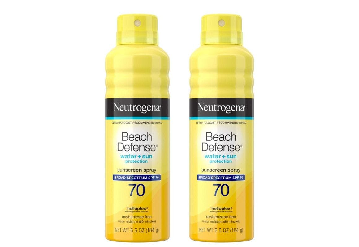 2 Neutrogena Beach Defense Sunscreens